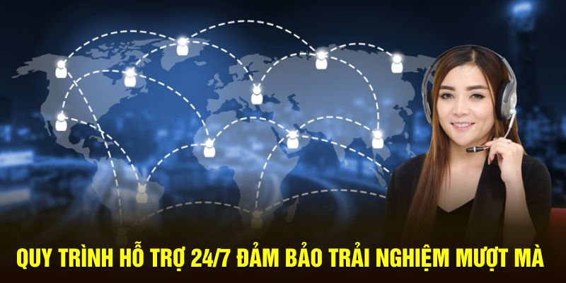 Quy trình hỗ trợ 24/7 đảm bảo trải nghiệm mượt mà
